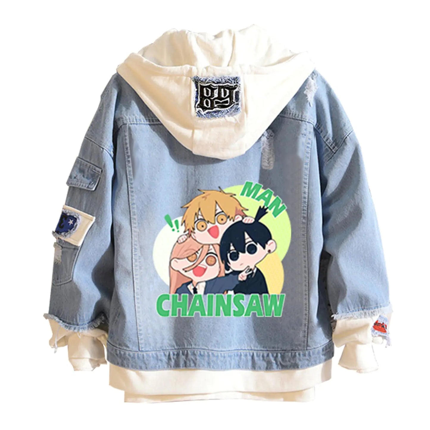 Chainsaw Man Anime Denim Hoodie
