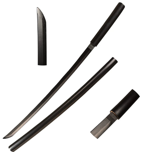 Cosplay Katana Training Sword - Black Plastic Replica